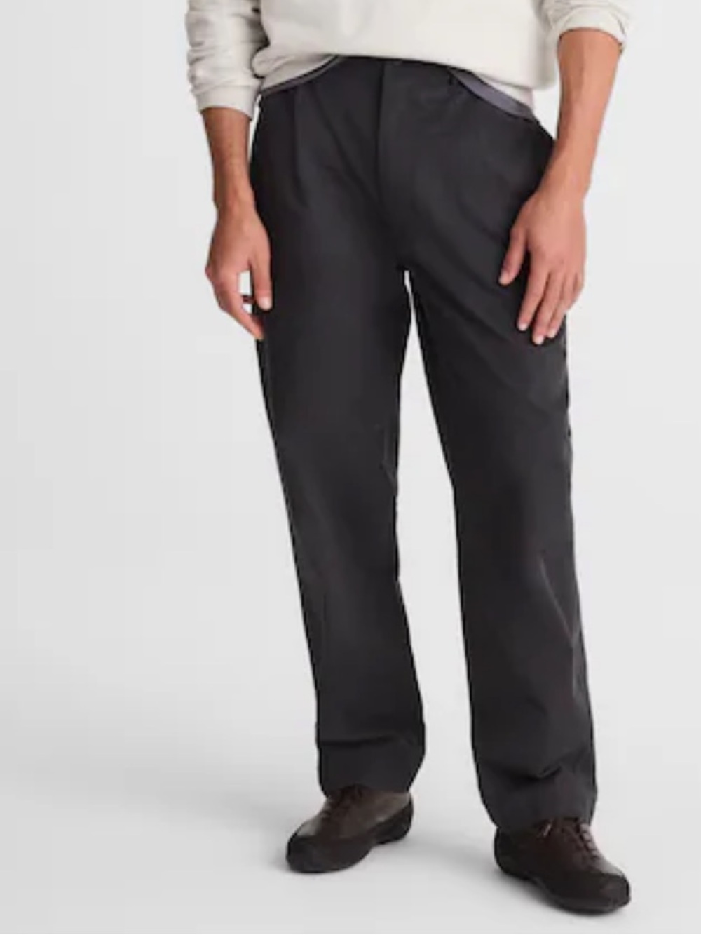 MADEWELL Men's Pleated Chino Pants Uniform Twill Pepper Dark Gray Preppy Size 29